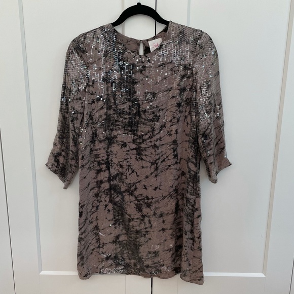Parker Sequin Silk Mini Dress - Picture 1 of 5